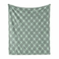 thumbnail image 1 of Baroque Soft Flannel Fleece Blanket, Rococo Inspired Design Floral Damask Like Motifs in Bicolour Style, Cozy Plush for Indoor and Outdoor Use, 50" x 60", Mauve Taupe and Mint Green, by Ambesonne, 1 of 6