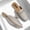 Gray, variant on Women's Elegant Faux Leather Mules, Metal Buckle Knot Detail Slides, Chic Closed Toe Footwear for Office, Date, Shopping Brown 40