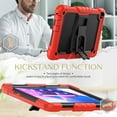 thumbnail image 4 of Rugged Case For Lenovo Tab M10 Gen 3 – 3-Layer Protection Shockproof Stand Cover with Screen Protector, Adjustable Stand & Shoulder Strap -- Red, 4 of 9
