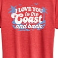 thumbnail image 3 of Instant Message - I Love You To The Coast And Back - Women's Short Sleeve Graphic T-Shirt, 3 of 6