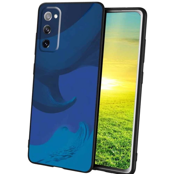 Blue-Wave-Aesthetic-Artwork-97 Phone Case, Degined for Samsung Galaxy A02S(US Model) Case Men Women, Flexible Silicone Shockproof Case for Samsung Galaxy A02S(US Model)