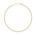 thumbnail image 4 of LuLiaMenton Goldtone Triple Layered Necklace, CZ Cross Pendant Stacked Chain, 4 of 6