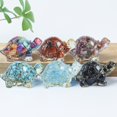 thumbnail image 5 of Fusipu Artificial Tortoise Ornament Faux Crystal Figurine Artificial Tortoise Miniature Statue for Car Home Office Decoration Tortoise Sculpture, 5 of 8