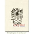 thumbnail image 3 of Deep Red Stamps Dragonfly Quatrefoil, 3 of 5