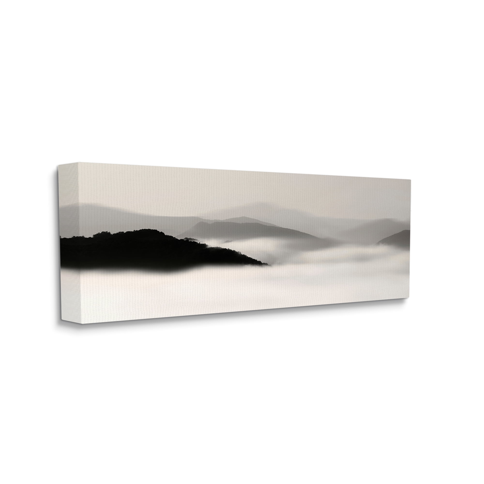 Stupell Rolling Fog Cloudy Mountains Landscape Photography Gallery Wrapped Canvas Print Wall Art