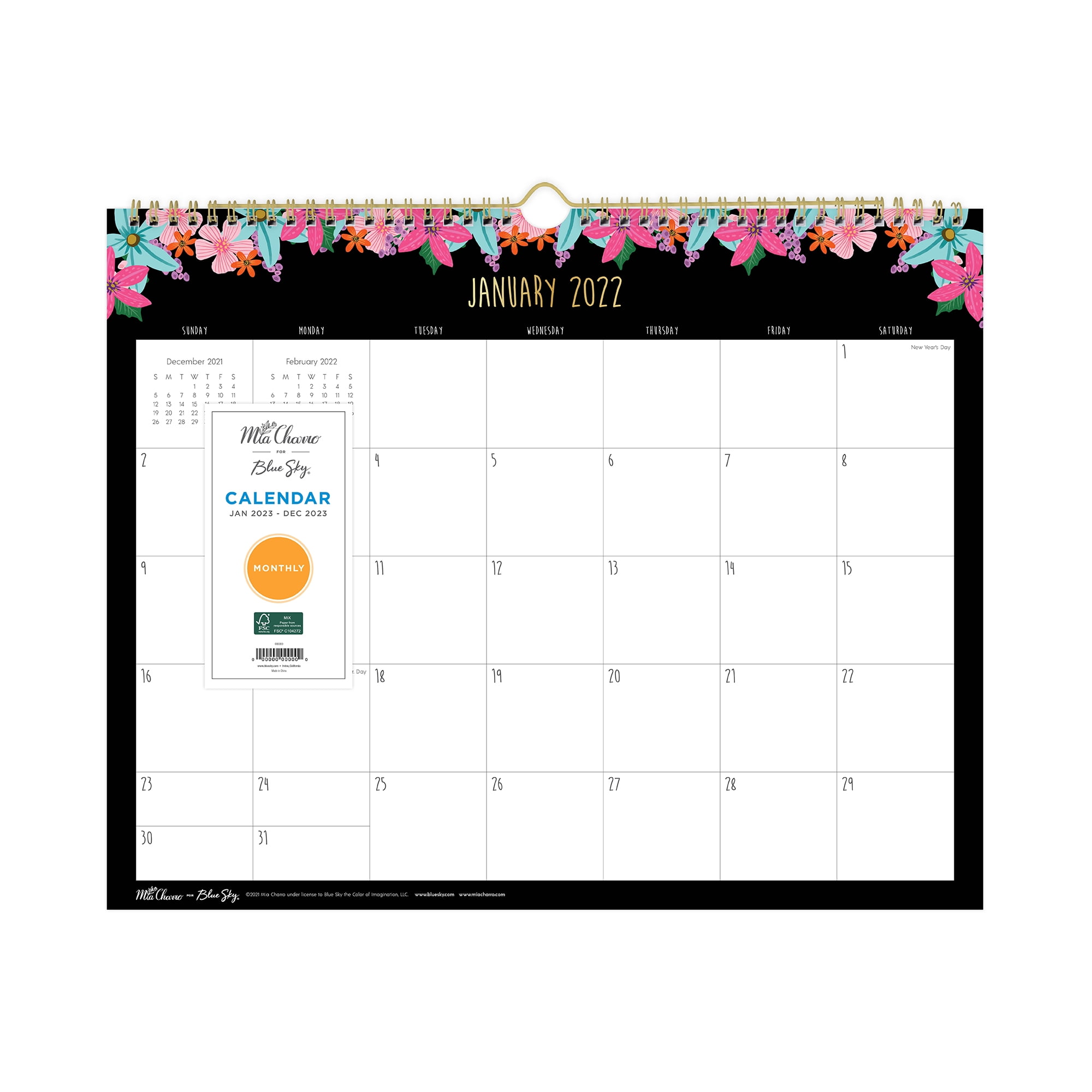 Buy 2022 Wall Calendar 15x12 Mia Charro For Blue Sky Express Online