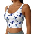 thumbnail image 5 of Sports Bra For Women, Cartoon Funny Shark Sports Bras For Women High Support, Workout Tank Tops Woman With Removable Cups, 5 of 8