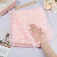 thumbnail image 2 of 4 yards Daisy Flower Print Fabric 59inch Wide Pink Polyester Tulle Lace Ribbon for Wedding Dress Skirt DIY Sewing Decorations Craft Supplies 0.2mm Thick, 2 of 6