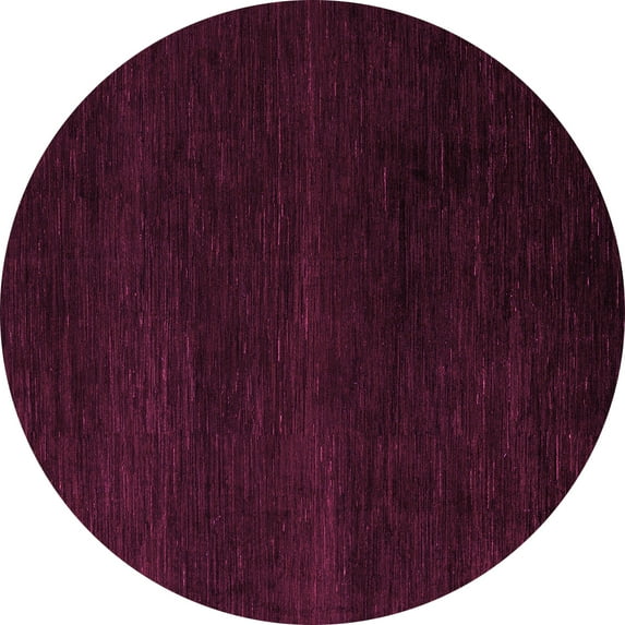 Ahgly Company Indoor Round Abstract Pink Modern Area Rugs, 6' Round