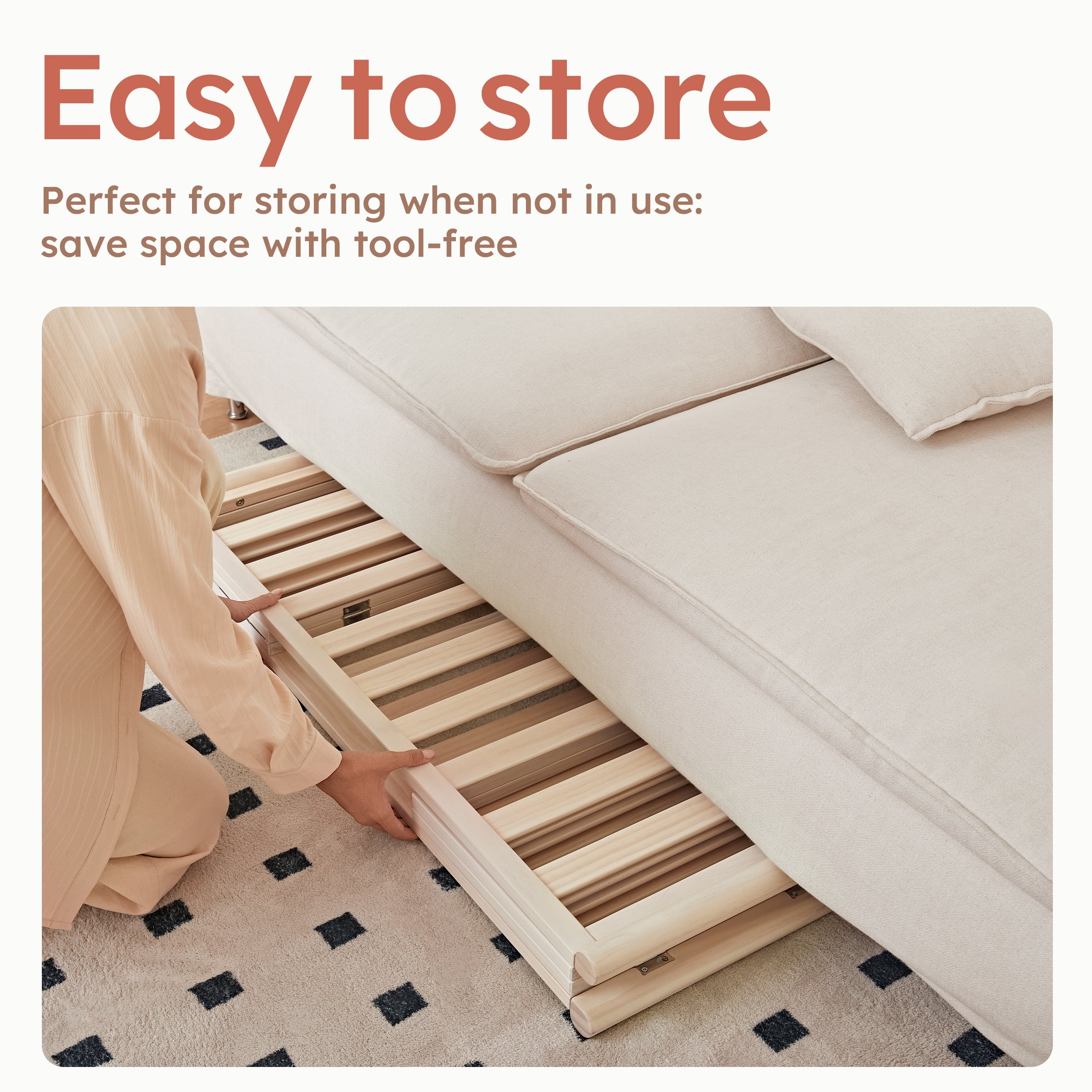 Mamazing 7-in-1 Convertible Baby Crib with mattress, 4 Adjustable Heights Pinewood Foldable Infant Cradle Converts to Twin Bed Playpen Mini Sofa