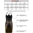 thumbnail image 7 of PrettyGuide Womens Sexy Sparkly Sequin Party Club Dress Adjustable Spaghetti Strap Shimmer Bodycon Mini Dress, 7 of 7