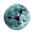 thumbnail image 3 of Clearance Under $1.66! 1PC Halloween Glow-in-Dark Sticker, Bat Moon Luminous Wall Decal for Room Decor, PET, (20cm, D), 3 of 9