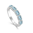 thumbnail image 3 of 925 Lab Aquamarine wedding band Ring,Lab Aquamarine Wedding Band,Five Stone Yellow Gold Dainty Matching Bridal Ring,Promise Anniversary band, 3 of 3