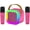 Rose, variant on K12 Dual Microphone Karaoke Bluetooth Speaker RGB Light Two 5W Speakers Sound Subwoofer Boombox Support Multiple Input Modes, Rose