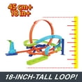 thumbnail image 4 of Hot Wheels Action Loop Cyclone Challenge Track Set with 1:64 Scale Toy Car, Easy Storage, 4 of 7