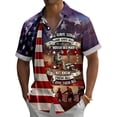 thumbnail image 5 of Telankuip Men's American 250th Anniversary Print Summer Shirts 1776-2026 Patriotic Tee Loose Breathable Button down down Casual Top for Independence Day 2-Blue XL, 5 of 5