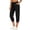 Black #021, variant on Womens Linen Cropped Jogger Pants Elastic Drawstring Waist Casual Summer Trousers with Pockets Lightweight Lounge Pants, M