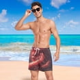 thumbnail image 6 of joogoo Men's Dragon Cool Red Swim Trunks with Liner Pocket Beach Shorts X-Large, 6 of 9