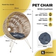 thumbnail image 2 of Kingman Chaise pour Animaux Artisanale avec Coussin - Jaune, 2 of 8