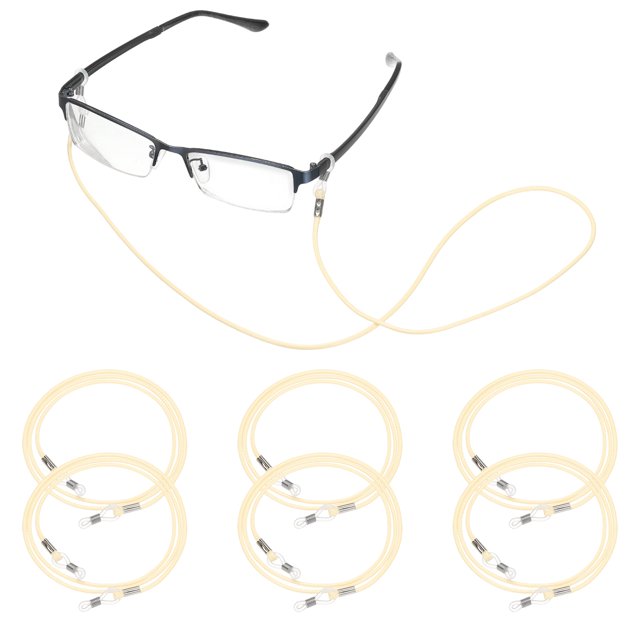 Uxcell 6 Pcs Correa Trenzada para Gafas, Cadena para Gafas para Mujeres y Hombres, Beige