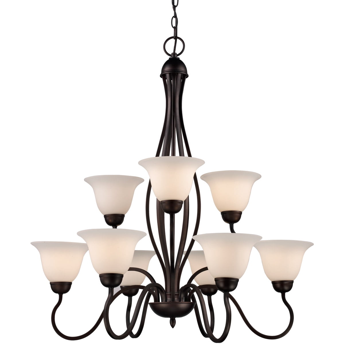 Chandeliers 9 Light Fixture With Rubbed Oil Bronze Finish Metal E26 32
