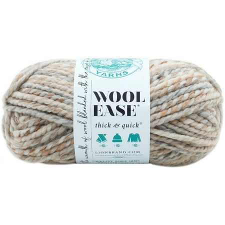 UPC: 0023032645360 | Lion Brand Super Bulky Acrylic Wool Blend Rayon Fossil Yarn 106 yd