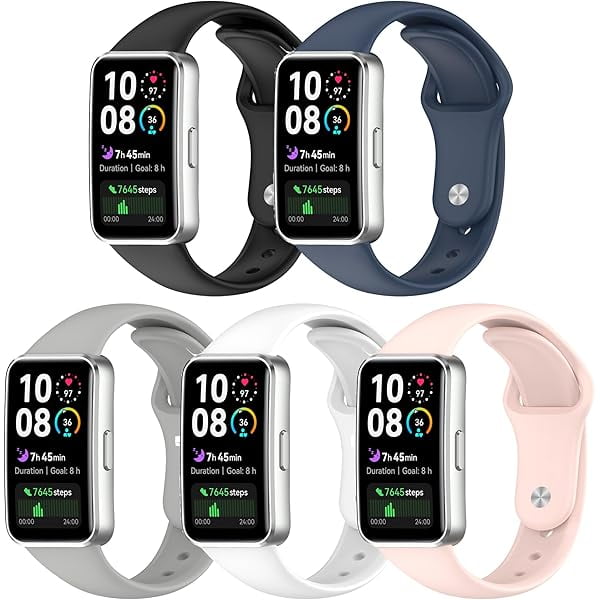 wonima11 Bands Compatible for Huawei Band 10/Band 9/Band8 Watch Strap Classic Flexible Colorful Adjustable Replacement Wristband, Multicolor Selection