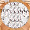 thumbnail image 2 of White Christmas Tree Pattern Round Fitted Tablecloth with Elastic Edge,Dining Table Cover Waterproof,Outdoor Round Tablecloth for Camping,Dining,Indoor and Outdoor, 2 of 7