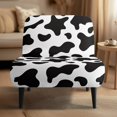 thumbnail image 2 of HELLHERO Dustproof Comfort Material Armless Accent Chair Covers for Sofa, Armless Accent Chair Protector Cow-print, 2 of 8