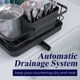 thumbnail image 2 of Dish Drying Rack- Space-Saving Dish Rack, Dish Racks for Kitchen Counter, Durable Stainless Steel Kitchen Drying Rack with a Cutlery Holder, Drying Rack for Dishes, Knives, Spoons, and Forks, 2 of 7