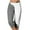 Gray, variant on CLOISE Womens Capris with Pockets Stretch Leggings Elastic Waisted Yoga Pants Petite Summer Casual Fashion Multi Colored Lightweight Cropped Sweatpants Black L