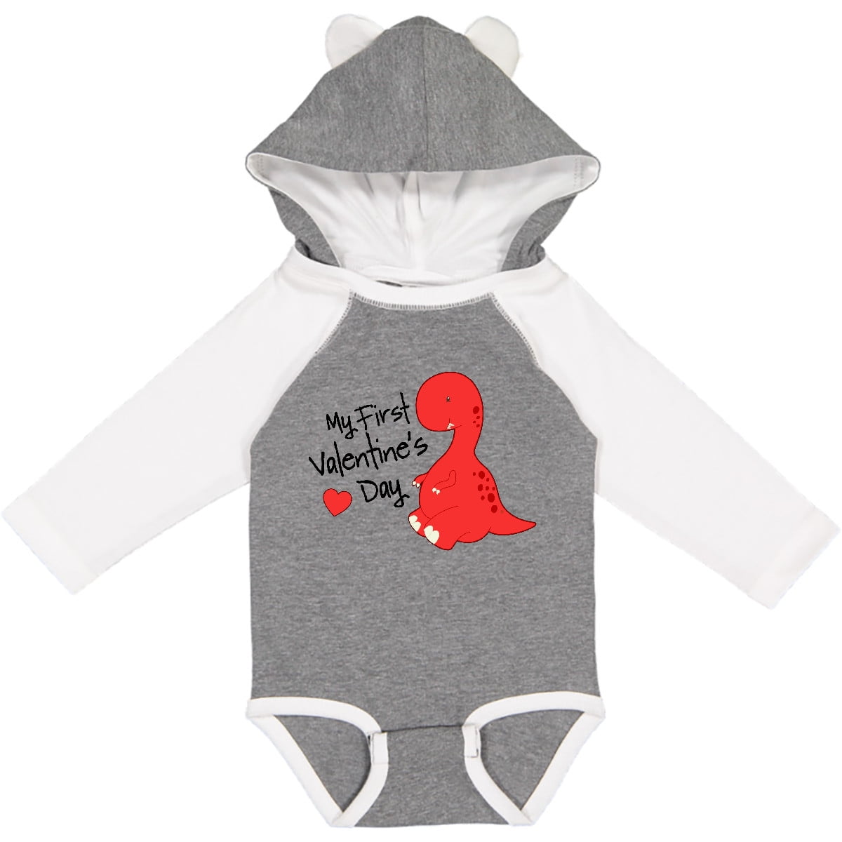 Inktastic My First Valentine's Day Boys or Girls Long Sleeve Baby Bodysuit