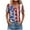 Blue, variant on Qetyuw 4th of July Shirts for Women Proud Patriotic USA Flag Pattern Tshirts Elegant Short Sleeve Tees Breathable V Neck Buttons Blouses Tops Work Tops for Women