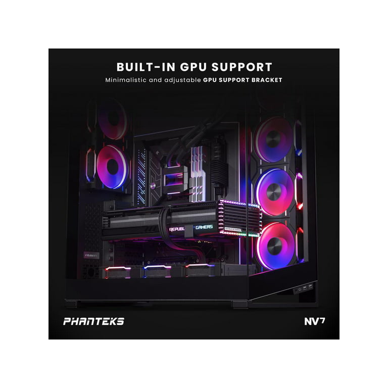 Phanteks NV7, Showcase Full-Tower Chassis, High Airflow Performance,  Integrated D/A-RGB Lighting, Seamless Tempered Glass Design, 12 Fan  Positions, 