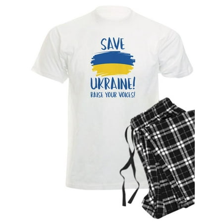 

CafePress - Save Ukraine Raise Your Voices - Men s Light Pajamas