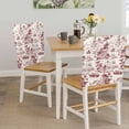 thumbnail image 5 of Chair Covers Set of 4 Red Garden Landscape Chair Slipcover Protector Stretch Chair Covers Chinese Style Plant Chair Back Covers for Dining Chairs Kitchen Dinner Home Party Decor, 5 of 9