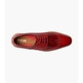thumbnail image 4 of Stacy Adams Alario Wingtip Oxford Croco Leather Shoes Red 25725-600, 4 of 7