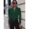thumbnail image 4 of Chic Lapel Top Sleek Women Slim-Fit Shirt Long Sleeves Perfect for Spring/Fall Wear, 4 of 19