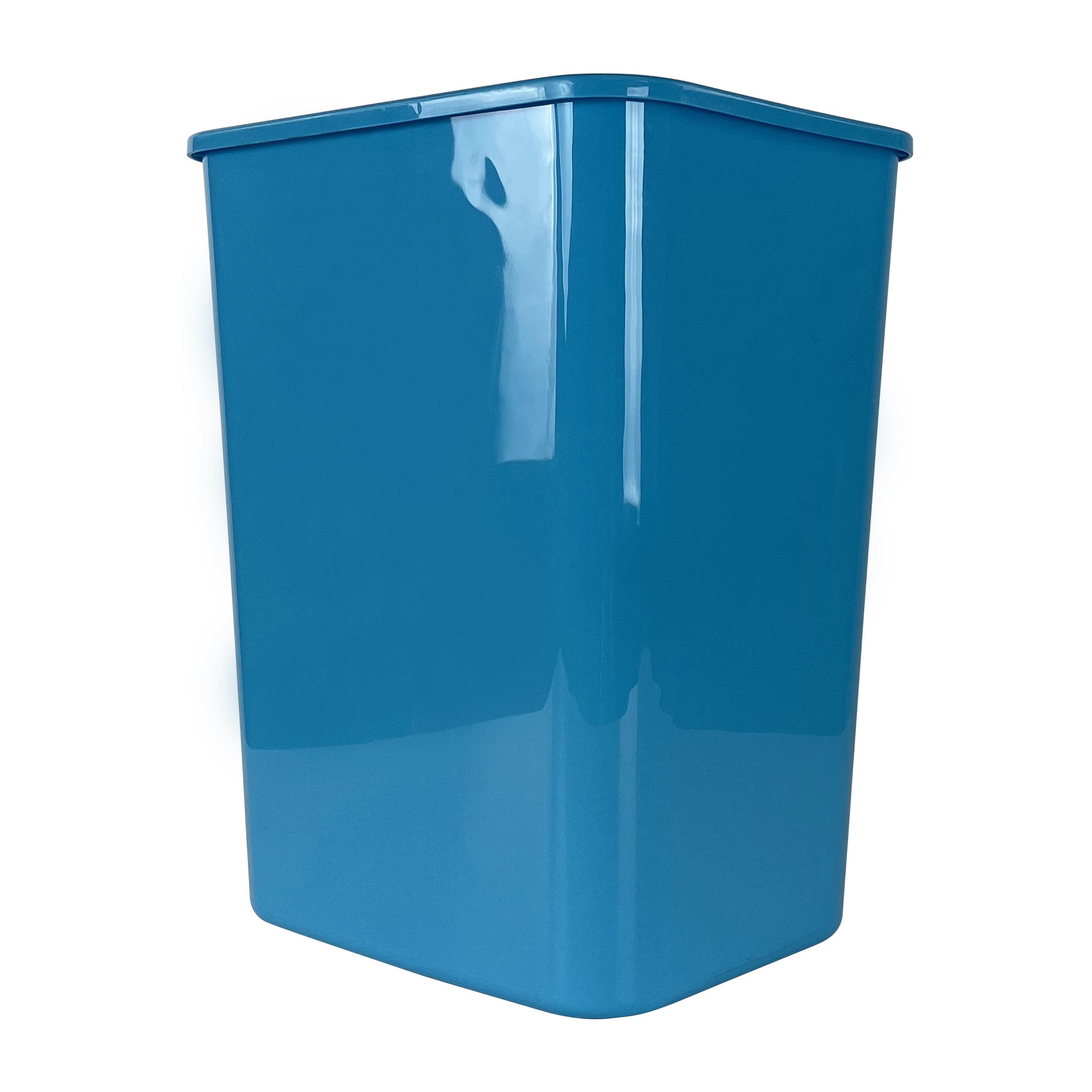 Eco Tech 5.5 gal Plastic Open Top Kitchen Trash Can, 6 Pack, Teal