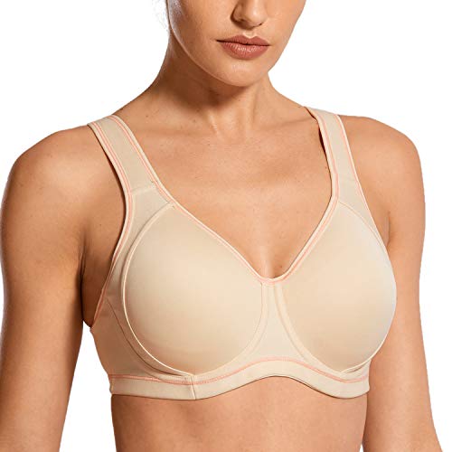 SYROKAN Coolmax High Impact Sports Bras for Women Underwire Full Figure Running Workout SYROKAN Coolmax High Impact Sports Bras for Women Underwire Full Figure Running Workout