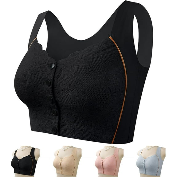 Bustella Bras for Women Front Closure, Button-Up Comfy Shaping Posture Corrector Bra, Soft Cooling Fabric