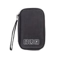 thumbnail image 1 of Bolsa organizadora de accesorios electrónicos, bolsa de almacenamiento de Cable de datos multifunción para cargadores de batería, Cable USB, auriculares, color negro, 1 of 5