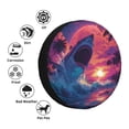 thumbnail image 4 of Honeii Hawaiian Island Beach Shark Print Tire Covers, Waterproof Anti-UV Sun Snow Rain Tire Covers for Trailers, RV, Camper, SUV, Truck-14 inch, 4 of 6