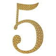 thumbnail image 2 of BalsaCircle 8" Gold Solid Letter Number Self-Adhesive Rhinestones Gems Sticker, 2 of 8