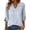#1 Blue Striped, variant on Women Fall Blouses Henley V Neck 3/4 Sleeve Loose Casual Tops Summer Boho Tops Lightweight Flowy Green Tee Shirts Size L
