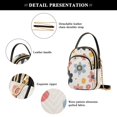 thumbnail image 4 of FORMRS Crossbody Bag for Women Quilted Travel Shoulder Cell Phone Purse with Chain Strap Handbag, Beige Retro Flower, 4 of 7