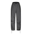 thumbnail image 4 of Edvintorg Wide Leg Pants Women Fashion New Design Sense Of Casual Sports Pants Baggy Sweatpants Techwear Trousers Women Dark Gray S, 4 of 6