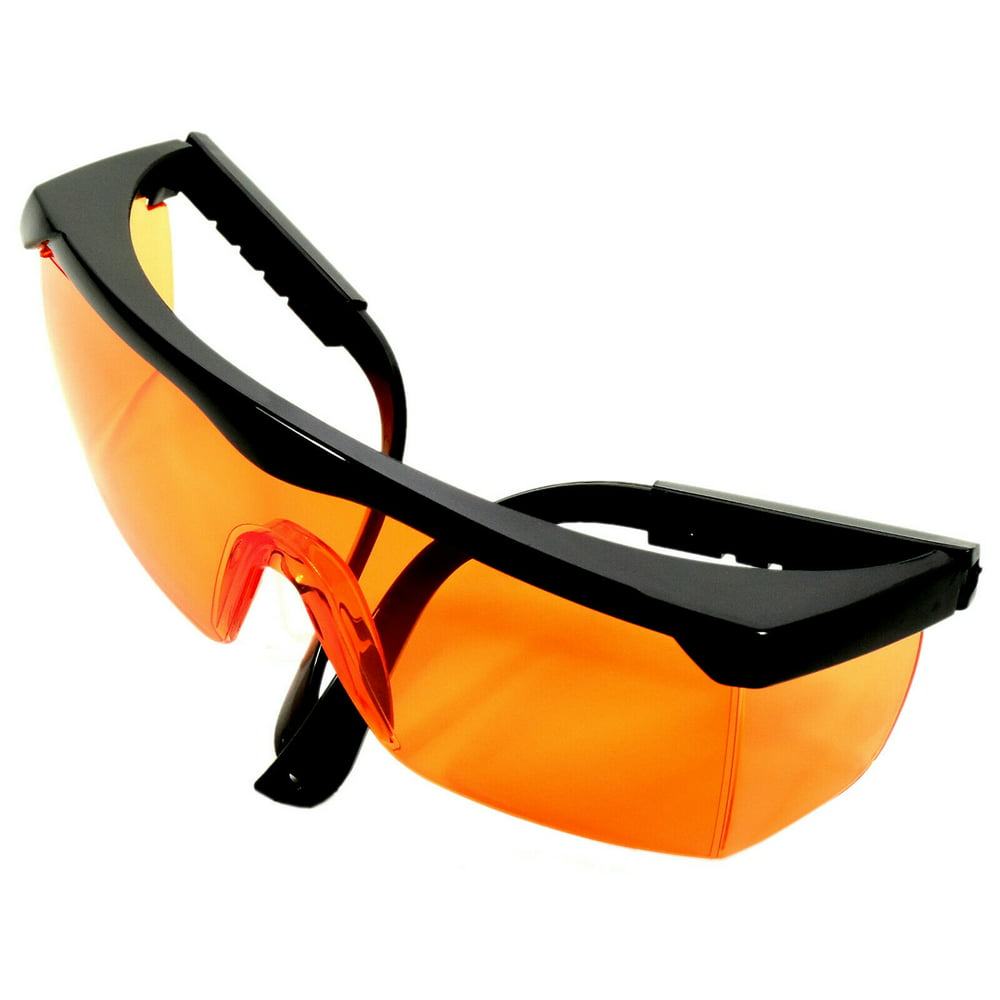 Hqrp Lightweight Orange Tint Uv Protective Eyewear Safety Glasses For Medical Lab Workers