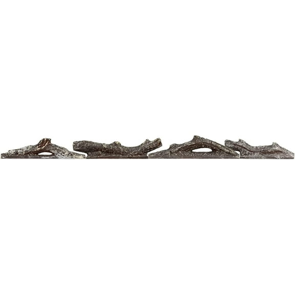 R.W.FLAME 3 Pieces Log for 36 inch Recessed and Wall Mounted Electric Fireplace, Synthetic Resin Log Decoration for Indoor Electric Fireplaces