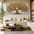 thumbnail image 6 of Canvas Wall Art for Living Room - Large Yellow Tree of Life Canvas Prints, Modern Abstract Nature Painting for Kitchen Bedroom Office Wall Decor, 6 of 7